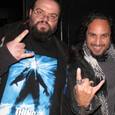 K. R. Cook with Death Angel's Mark Osegueda, October 2011
